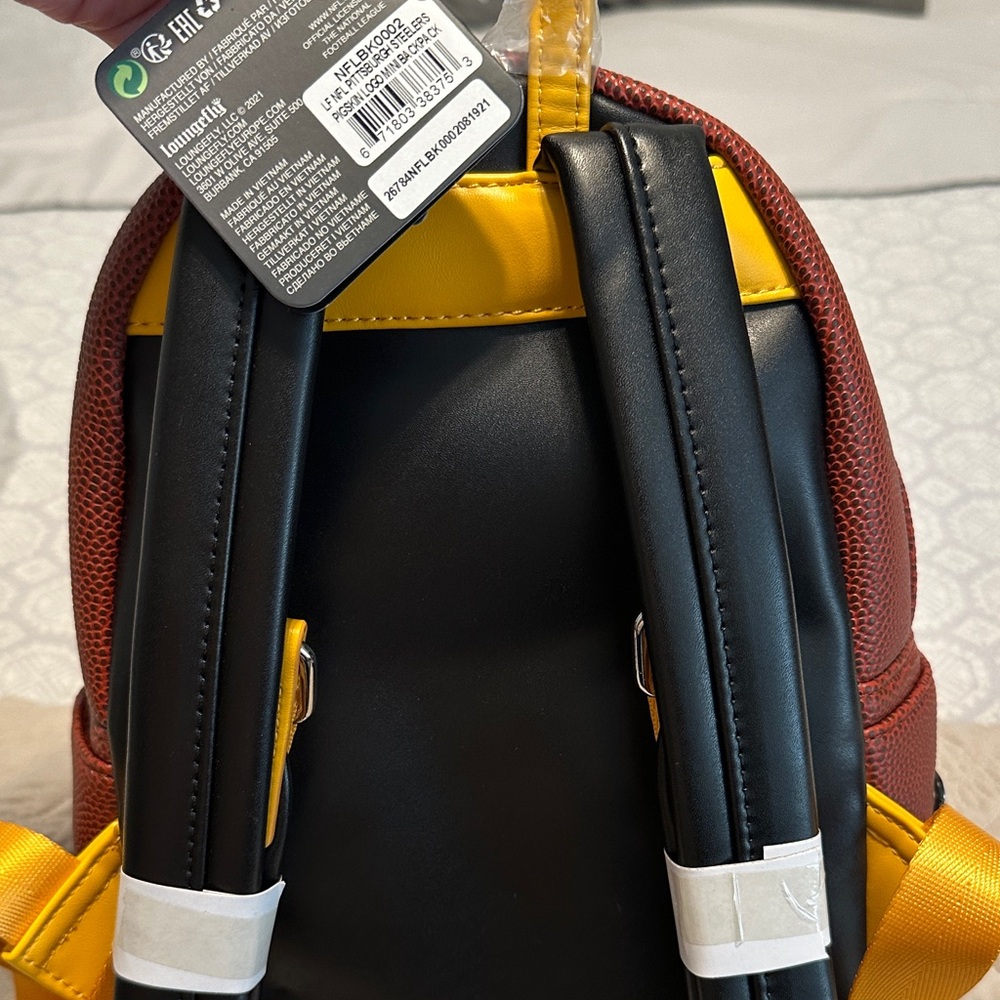 Loungefly NFL Brown and Yellow Backpack - Picture 3 of 3